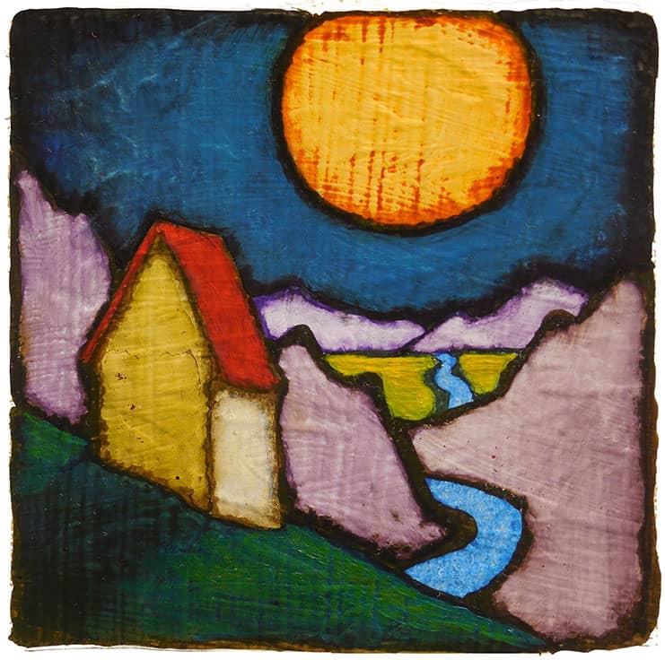 GC Myers "Go Down to the Valley" 3.5x3.5 acrylic/paper $ Inquire