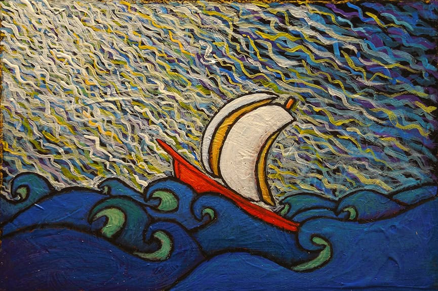 GC Myers "Hasten to the Light" 4x6 acrylic/panel SOLD