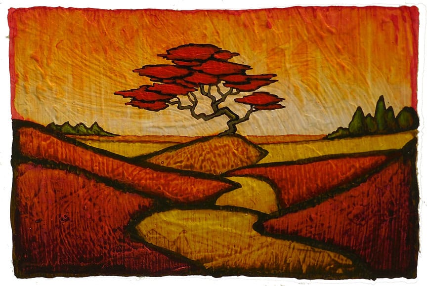 GC Myers "Shaped by Life" 4x6 acrylic/paper SOLD