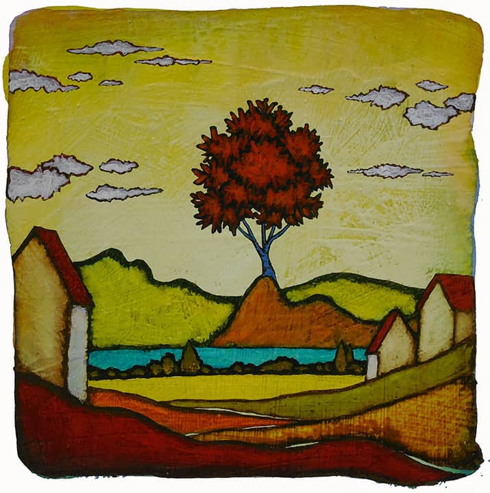 GC Myers "The Paragon" 7.5x7.5 acrylic/paper SOLD