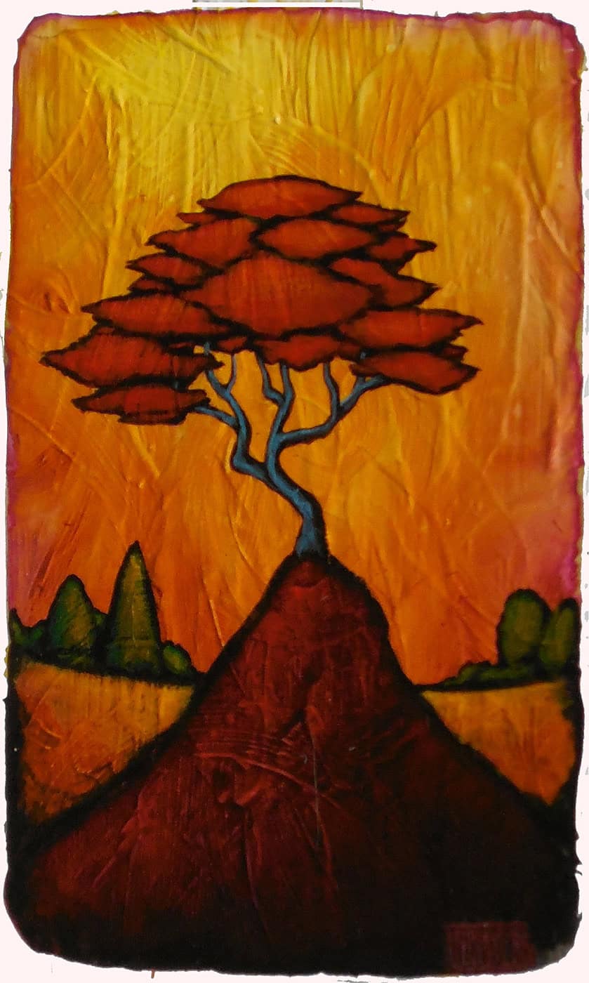 GC Myers "Vita et Lux" 5x3 acrylic/paper SOLD