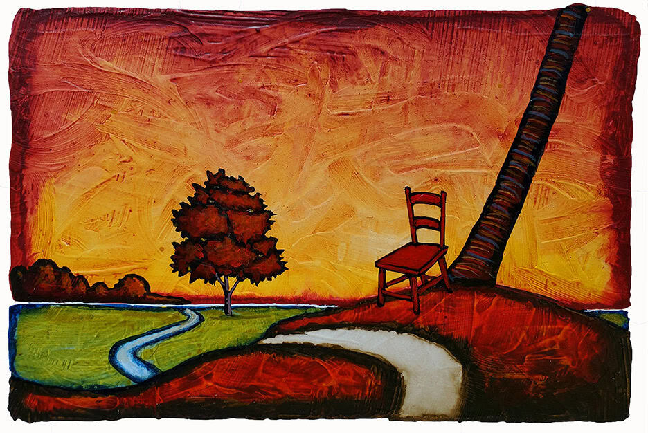 GC Myers "What Might Have Been" 4x6 acrylic/paper SOLD
