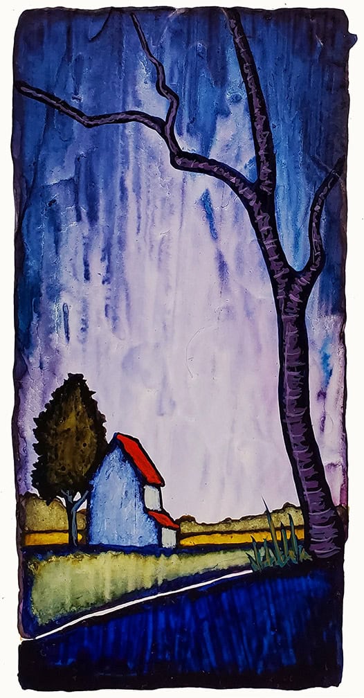 GC Myers "What Was" 4x2 acrylic/paper SOLD