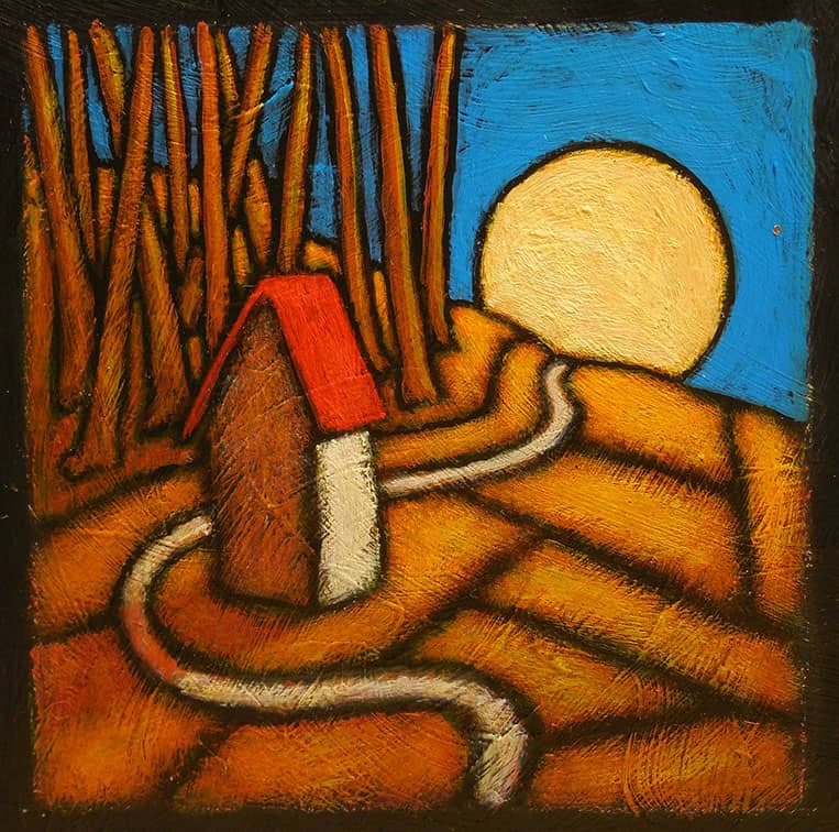 GC Myers "Where the Road Rises" 4x4 acrylic/panel $ Inquire