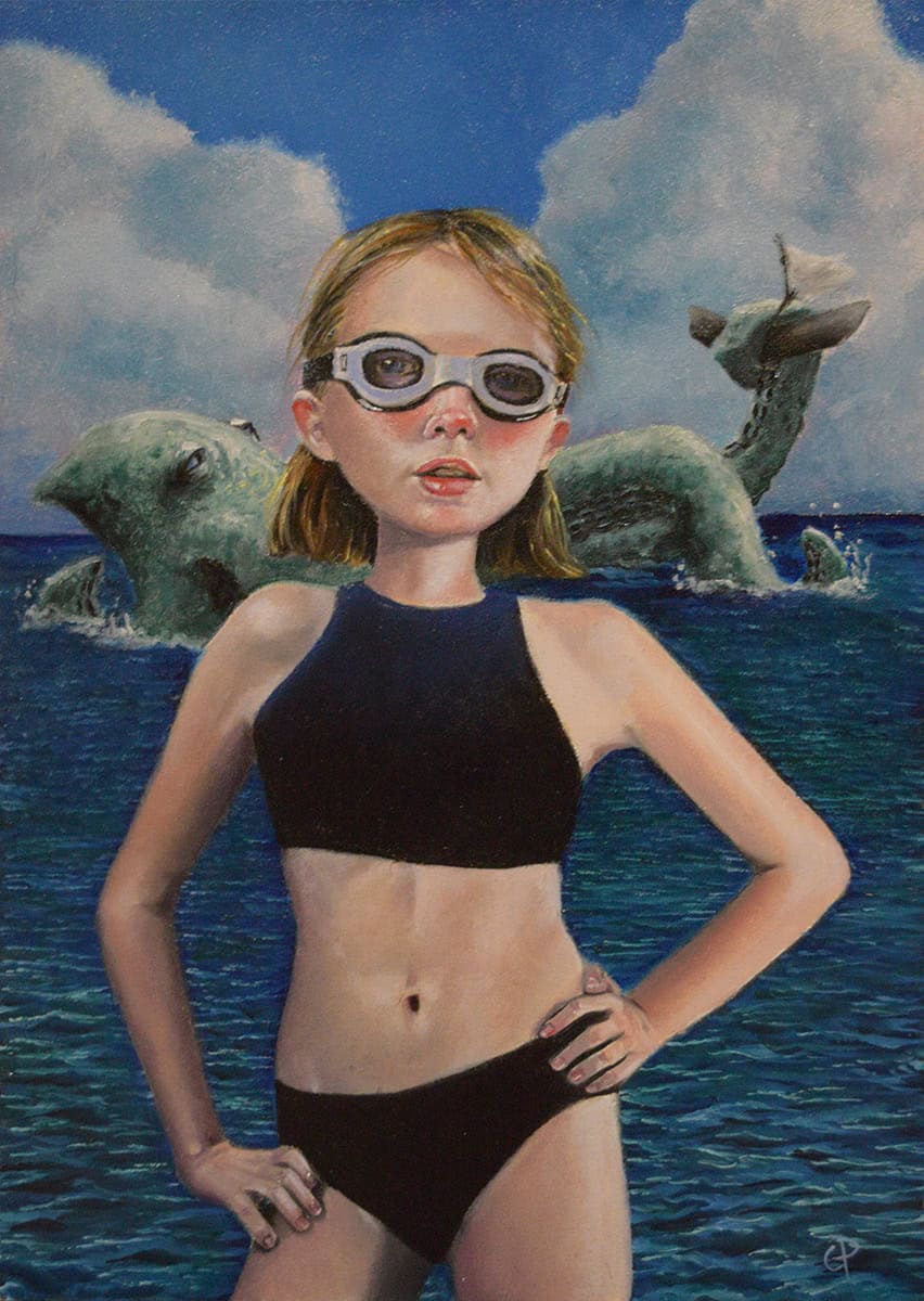 Gina Pfleegor "Seas the Day" 7x5 oil $380. SOLD