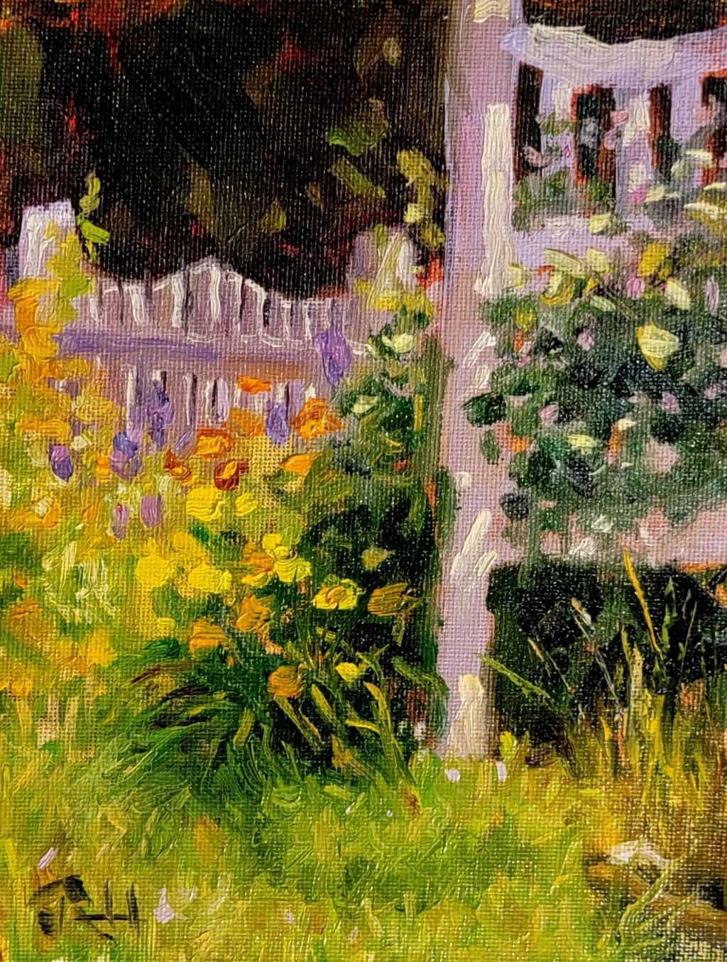 James Ramsdell "Garden Splendor" 8x6 oil $250.