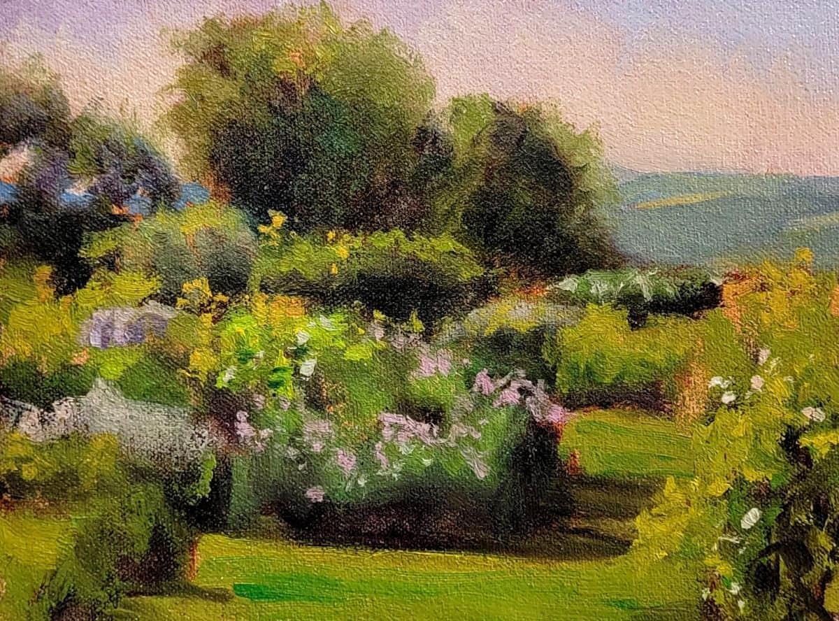 James Ramsdell "Hilltop Garden" 6x8 oil $250. SOLD