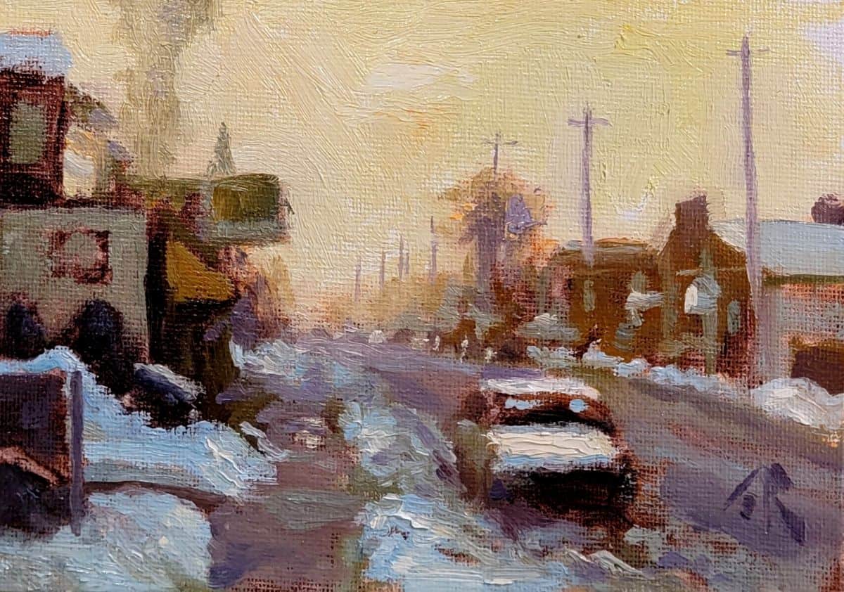James Ramsdell "Sunrise" 5x7 oil $150.