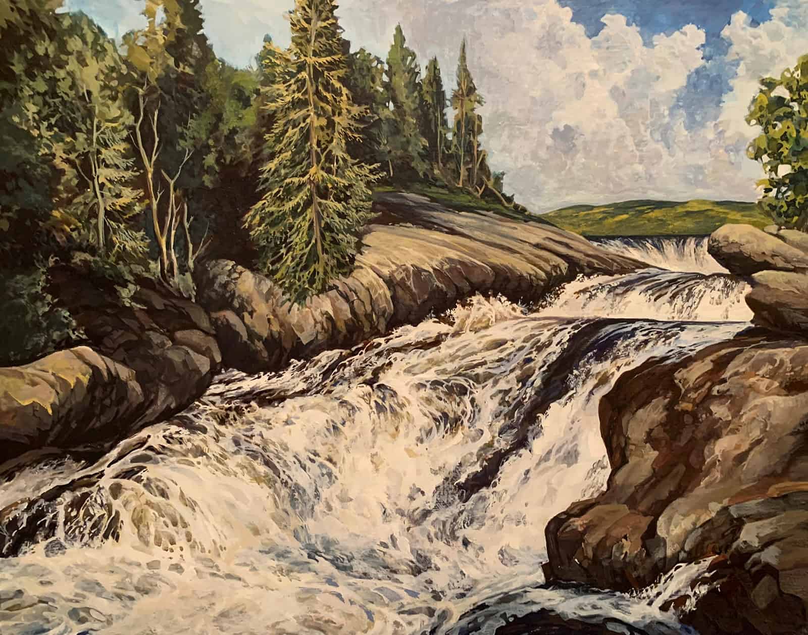 J. Harlan Ritchey "Canadian Shield" 11x14 casein $600.