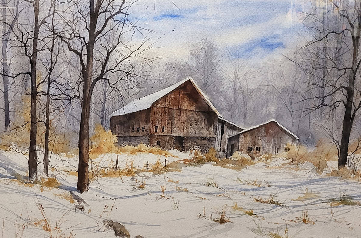 Judy Soprano "Cornfield" 20x29 watercolor $950.