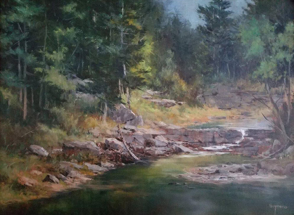 Judy Soprano "A Farm Pond" 18x24 oil $900. SOLD