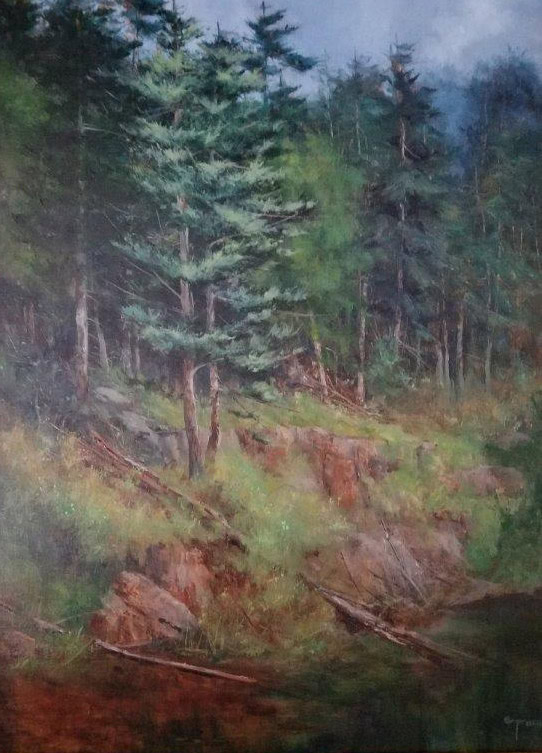 Judy Soprano "New Growth Along Black River" 24x18 oil $900. SOLD