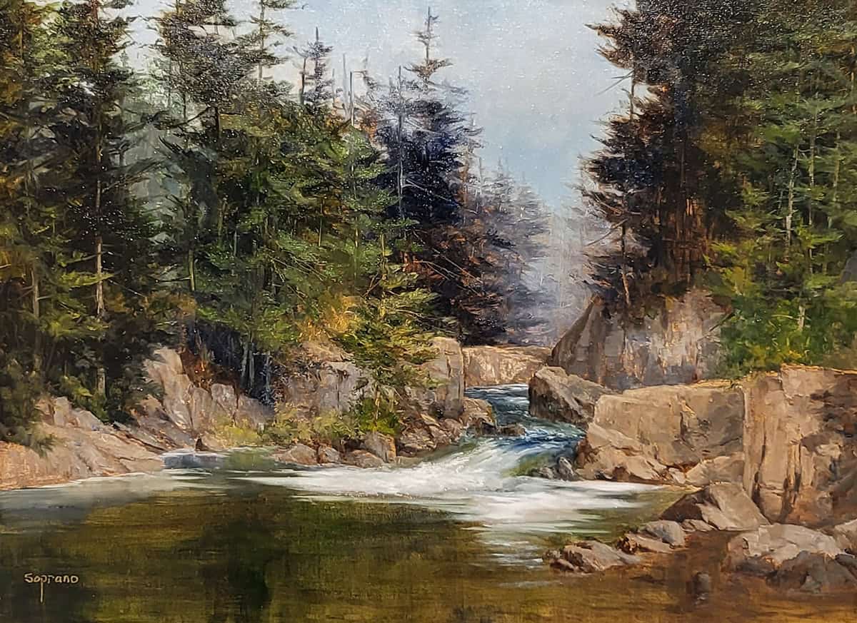 Judy Soprano "Swimming Hole" 18x24 oil $950. SOLD