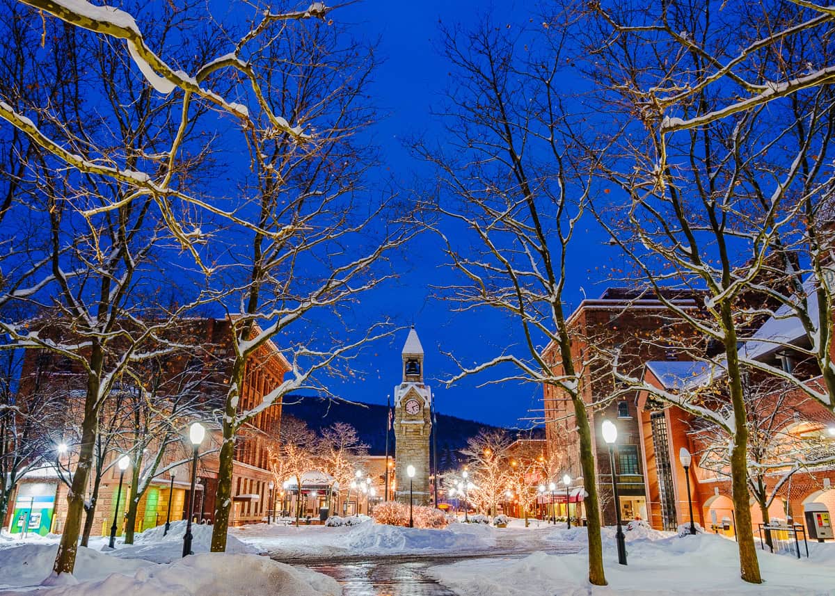 Chris Walters "Blue Hour in Centerway Square" 5x7 photo on metal (unframed with hanging system) $100. SOLD Inquire for additional ordering options