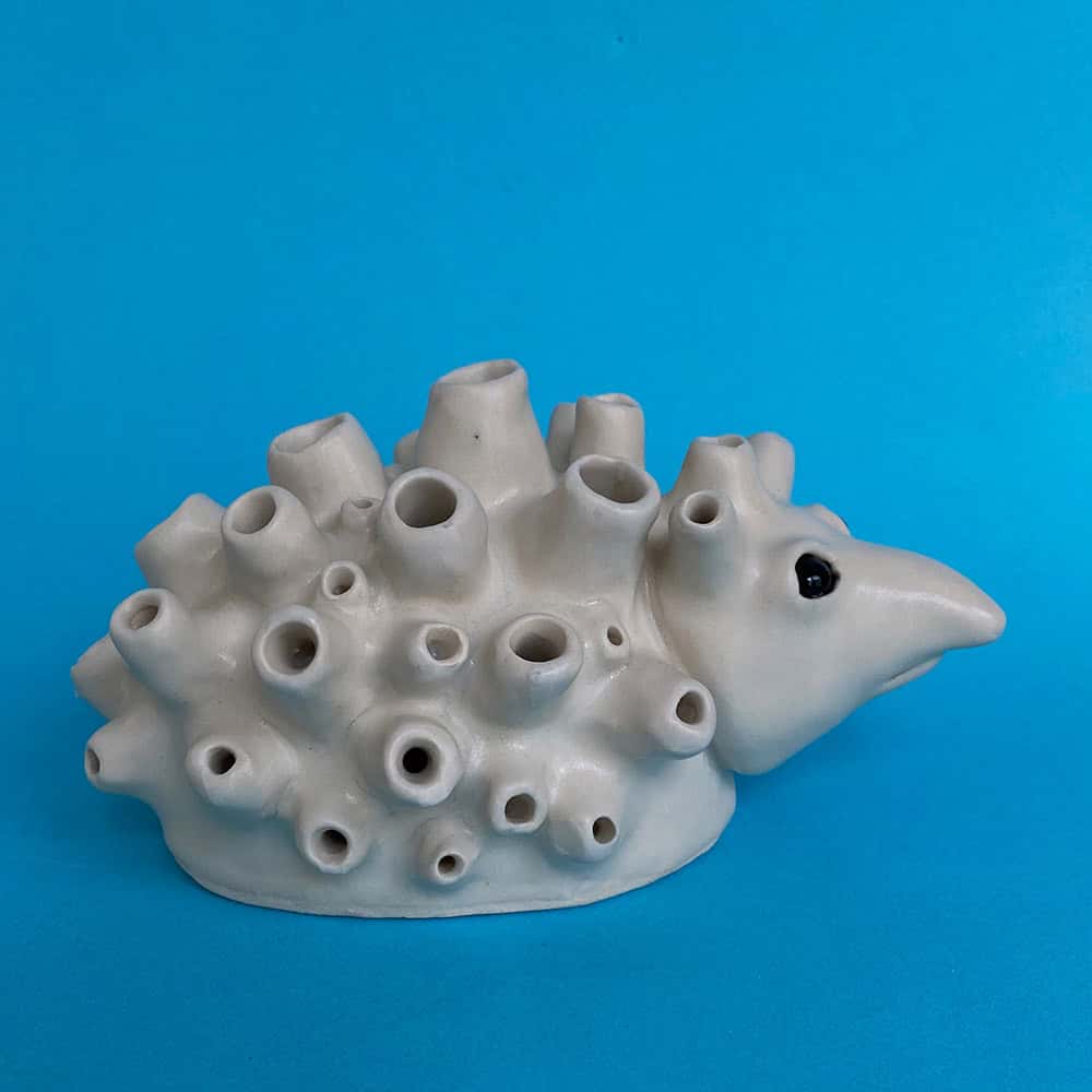 Bohn Whitaker "Bahgdreer" 3x3.5x6 clay sculpture $90. SOLD