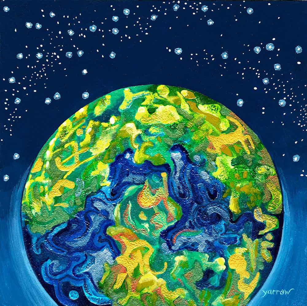 Wynn Yarrow "New Planet" 6x6 acrylic $350.