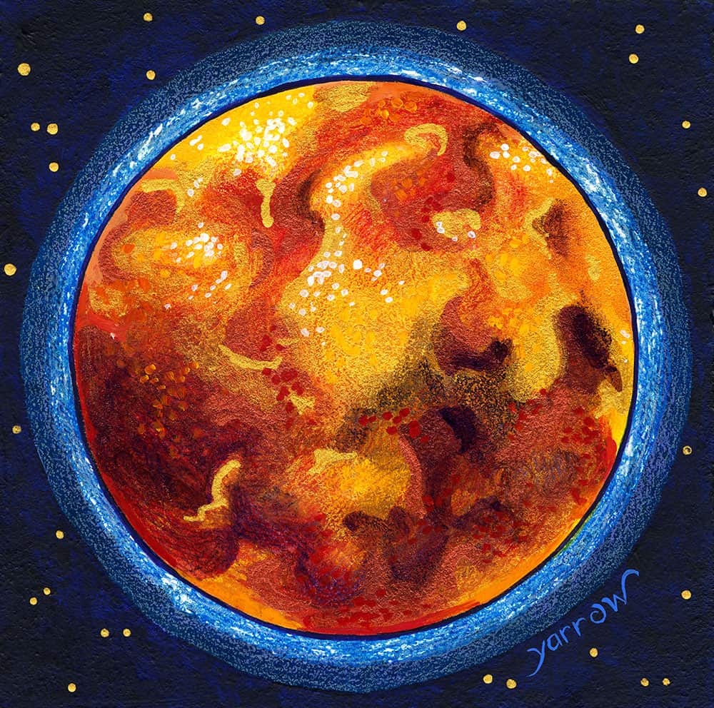 Wynn Yarrow "Red Planet" 6x6 acrylic $350.