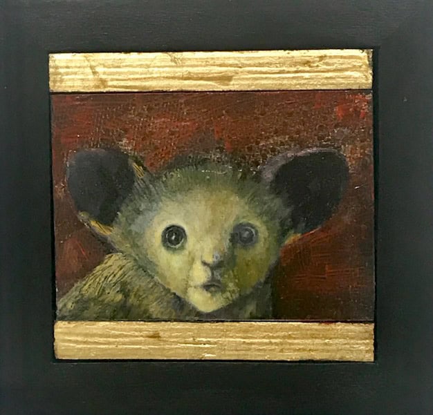 Treacy Ziegler "The Possibility of Being" 6x6 oil/gold composite on panel $400. SOLD