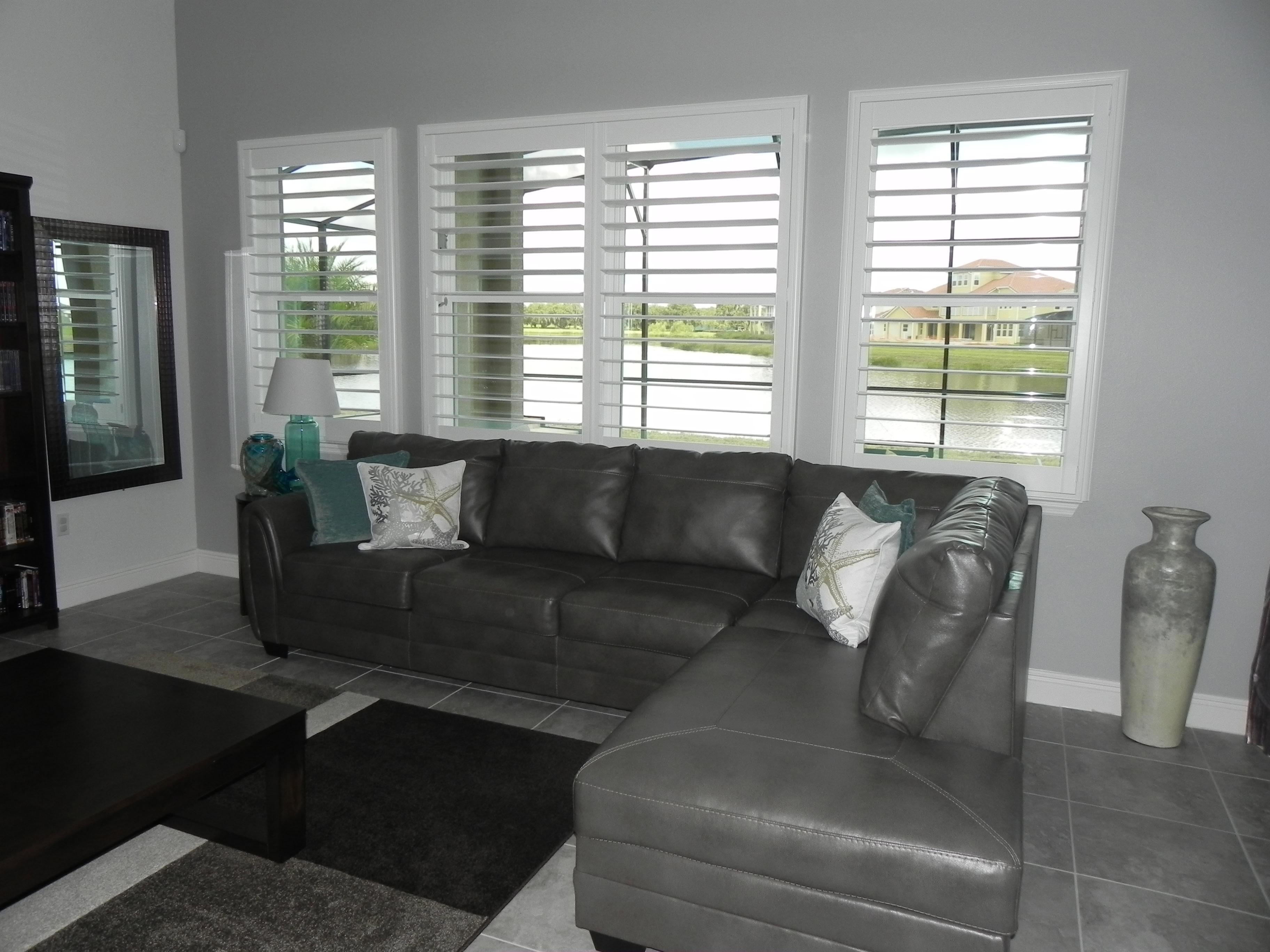 Wide Single Panel Plantation Shutters in St Cloud