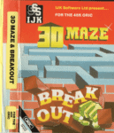 Tape Game Cover IJK Software Oric - 3D Maze & Breakout