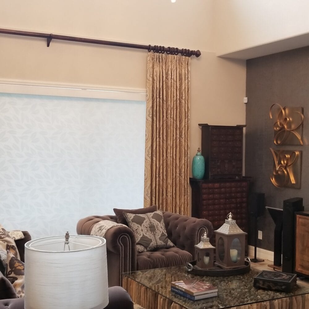 Motorized Roller Shade with 4" Fascia