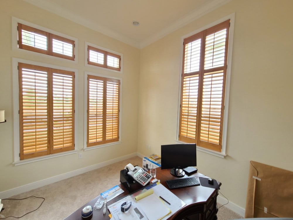 Custom Stained Wood Shutters in St. Cloud