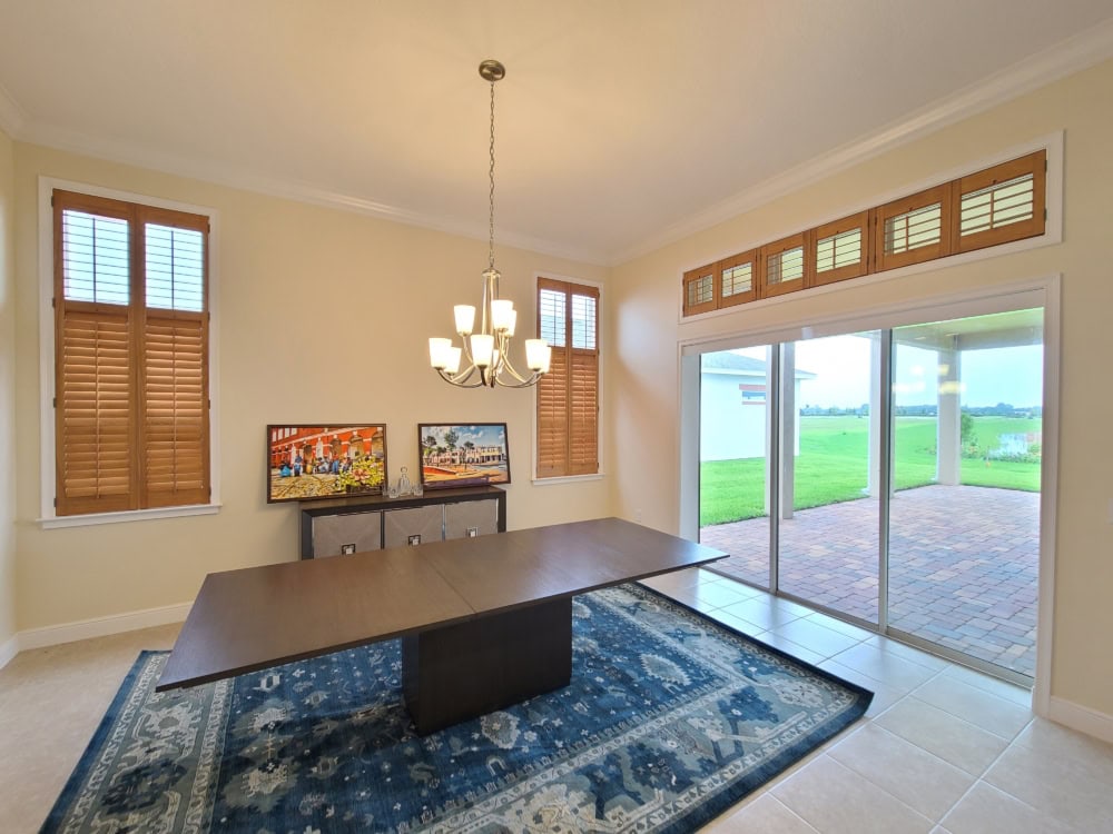 Direct Mount Stained Oak Shutters