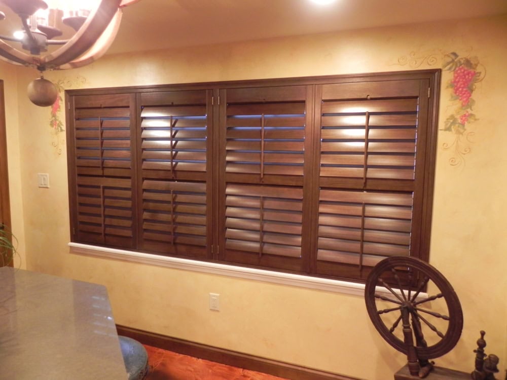 Stained Wood Plantation Shutters in Belle Isle
