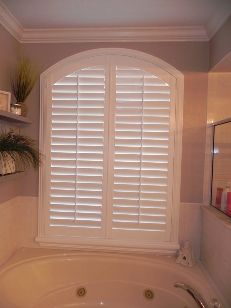 Arched Plantation Shutter in a Bathroom