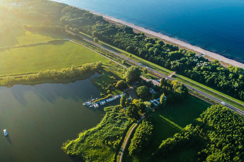 Lütten Ort - die schmalste Stelle der Insel Usedom
