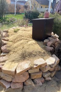 Sandarium mit mauer