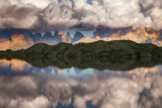 Dolomiti di Brenta reflected on Lago Nero - Italy