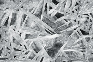 Ice shapes on a frozen lake - Italy