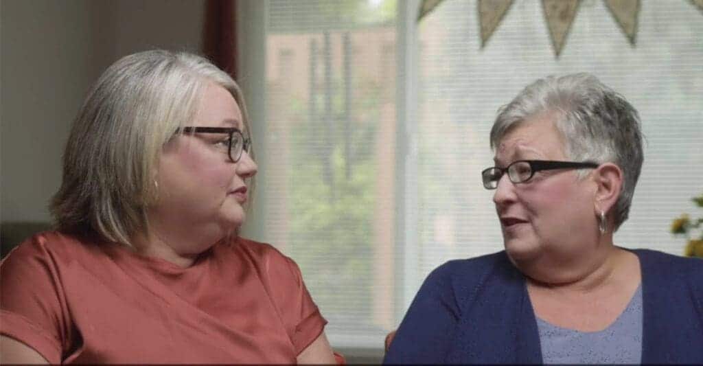Hobbs Station Video Thumbnail Senior Living Resident and Daughter looking at each other