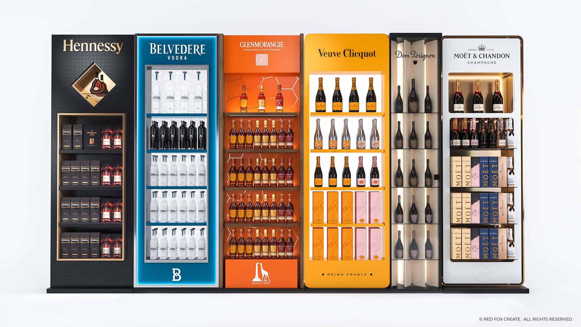 Permanent Display Units for the Moët Hennessy portfolio of brands