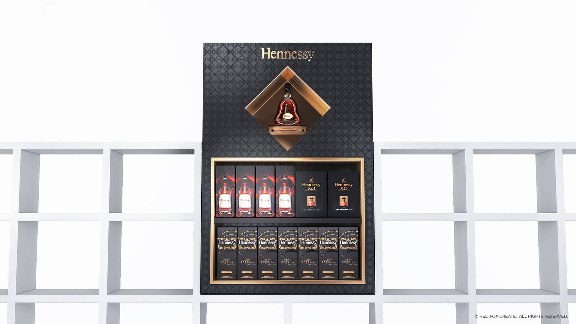 Hennessy Shelf in Shelf Display