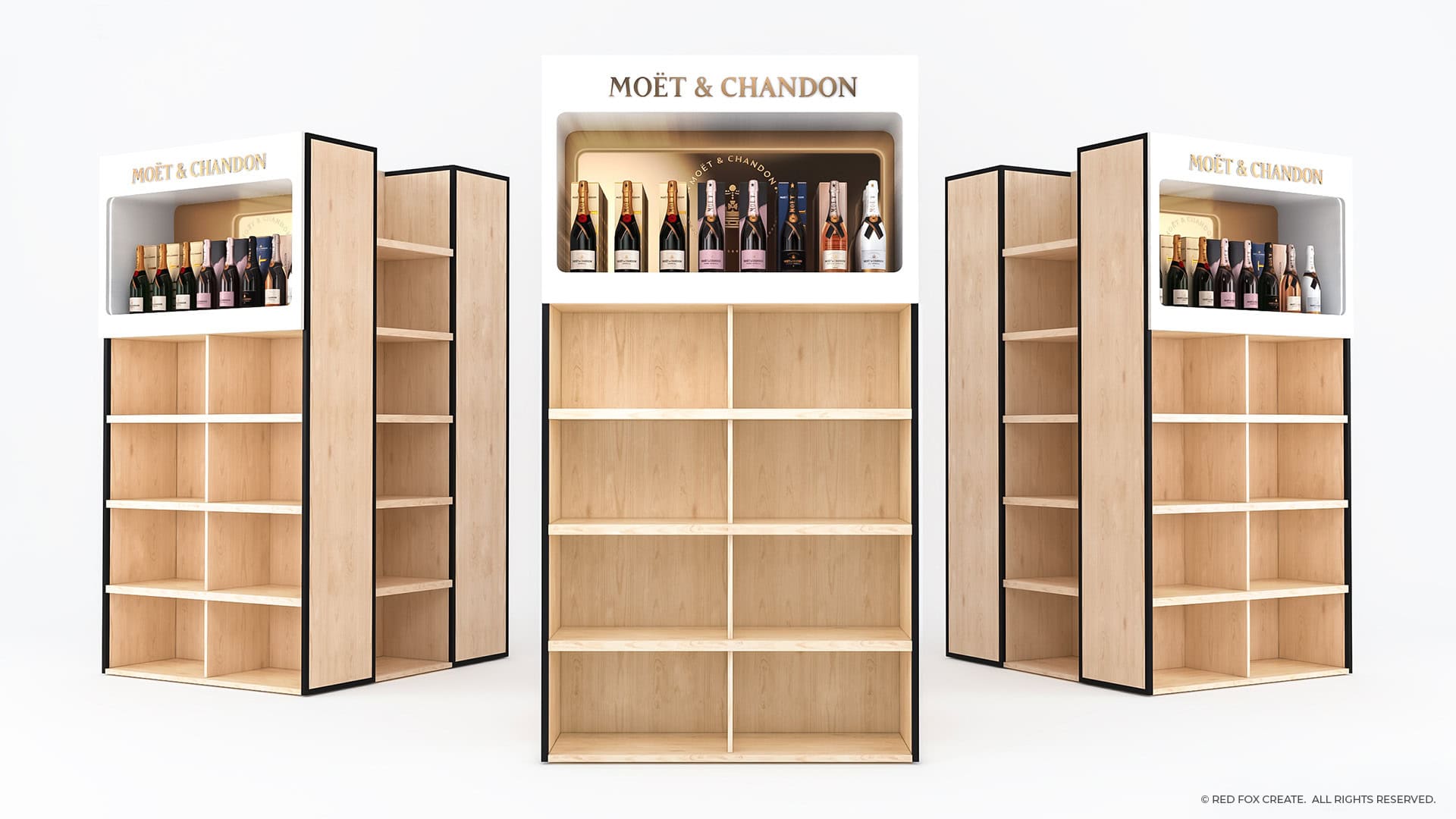 Red Fox Create - Moët & Chandon Shelf in Shelf Display