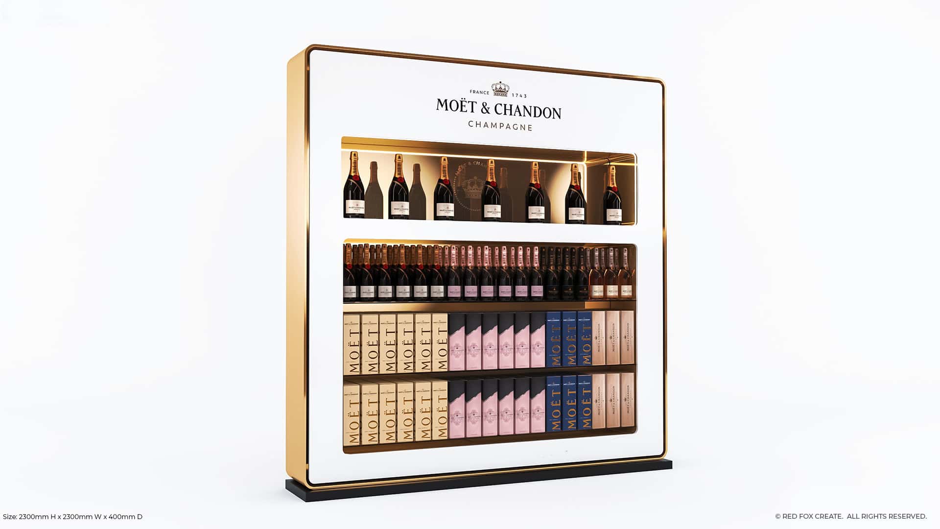 Red Fox Create - Moët & Chandon Extra Large Permanent Display Unit