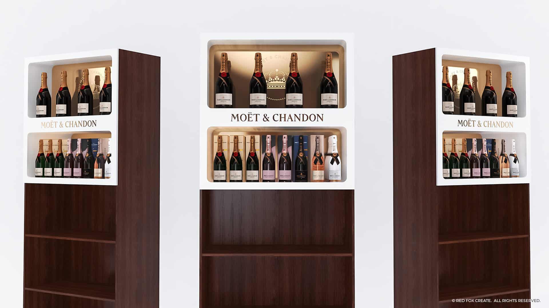 Red Fox Create - Moët & Chandon Shelf in Shelf Display
