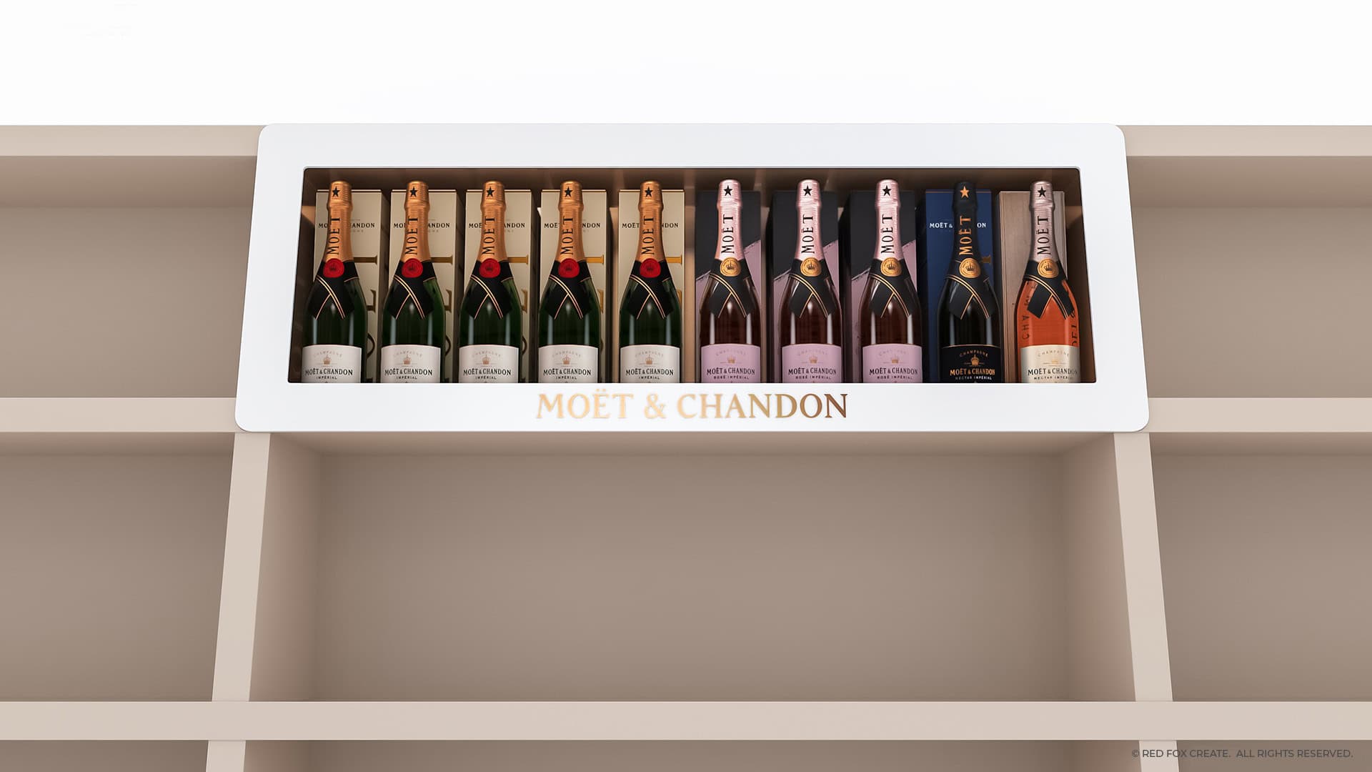 Red Fox Create - Moët & Chandon Shelf in Shelf Display