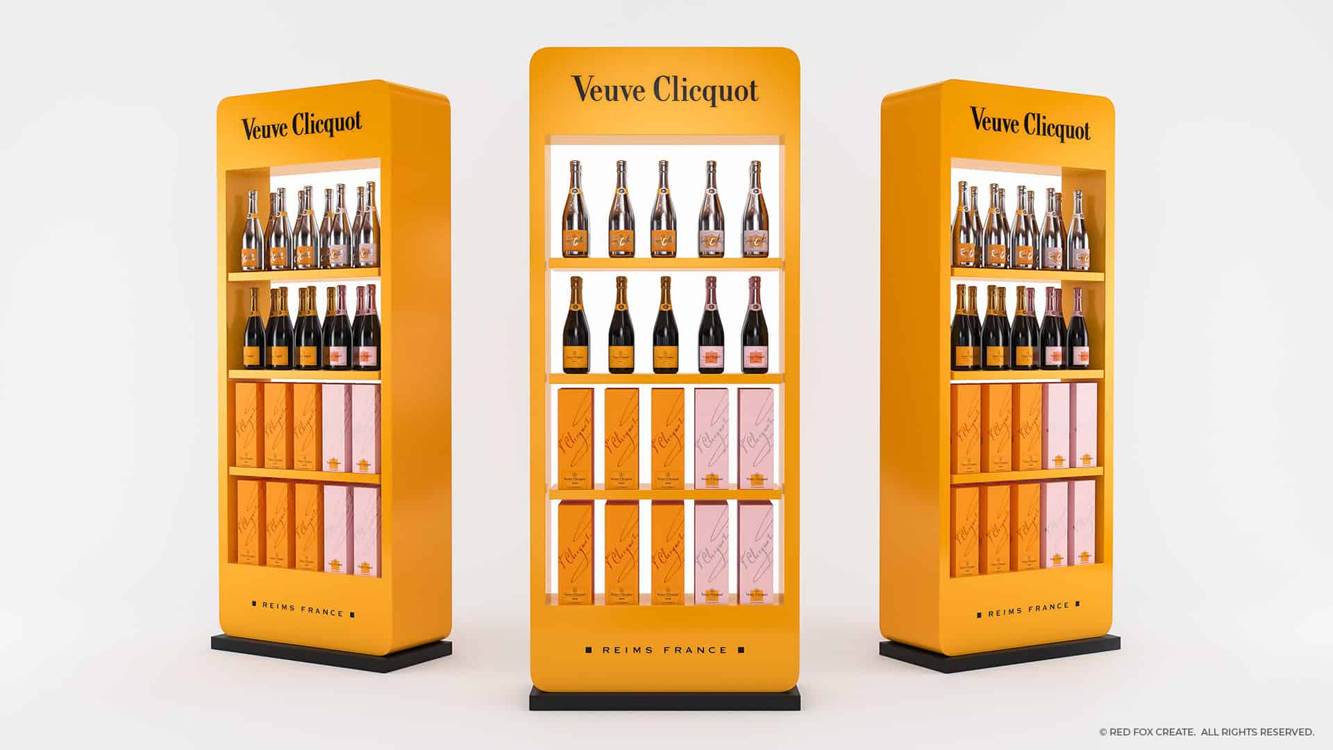 Red Fox Create - Veuve Clicquot Medium Permanent Display Unit