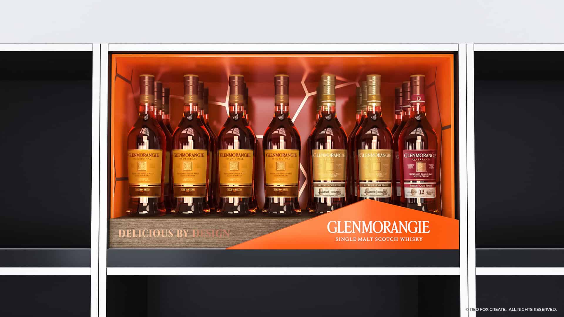Red Fox Create - Glenmorangie Shelf in Shelf Display