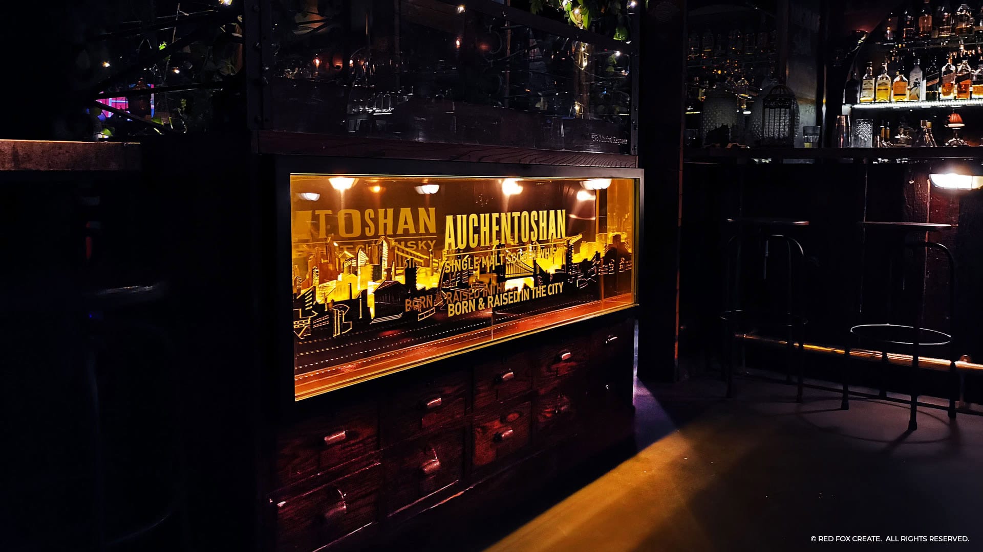 Auchentoshan Display for The Orphange Cocktail Emporium, Cape Town
