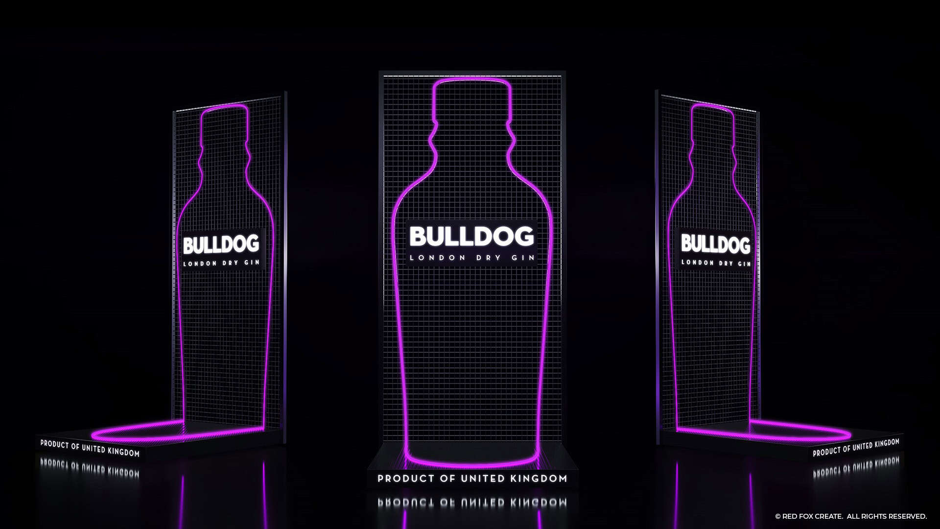Bulldog Gin Illuminated Media Wall