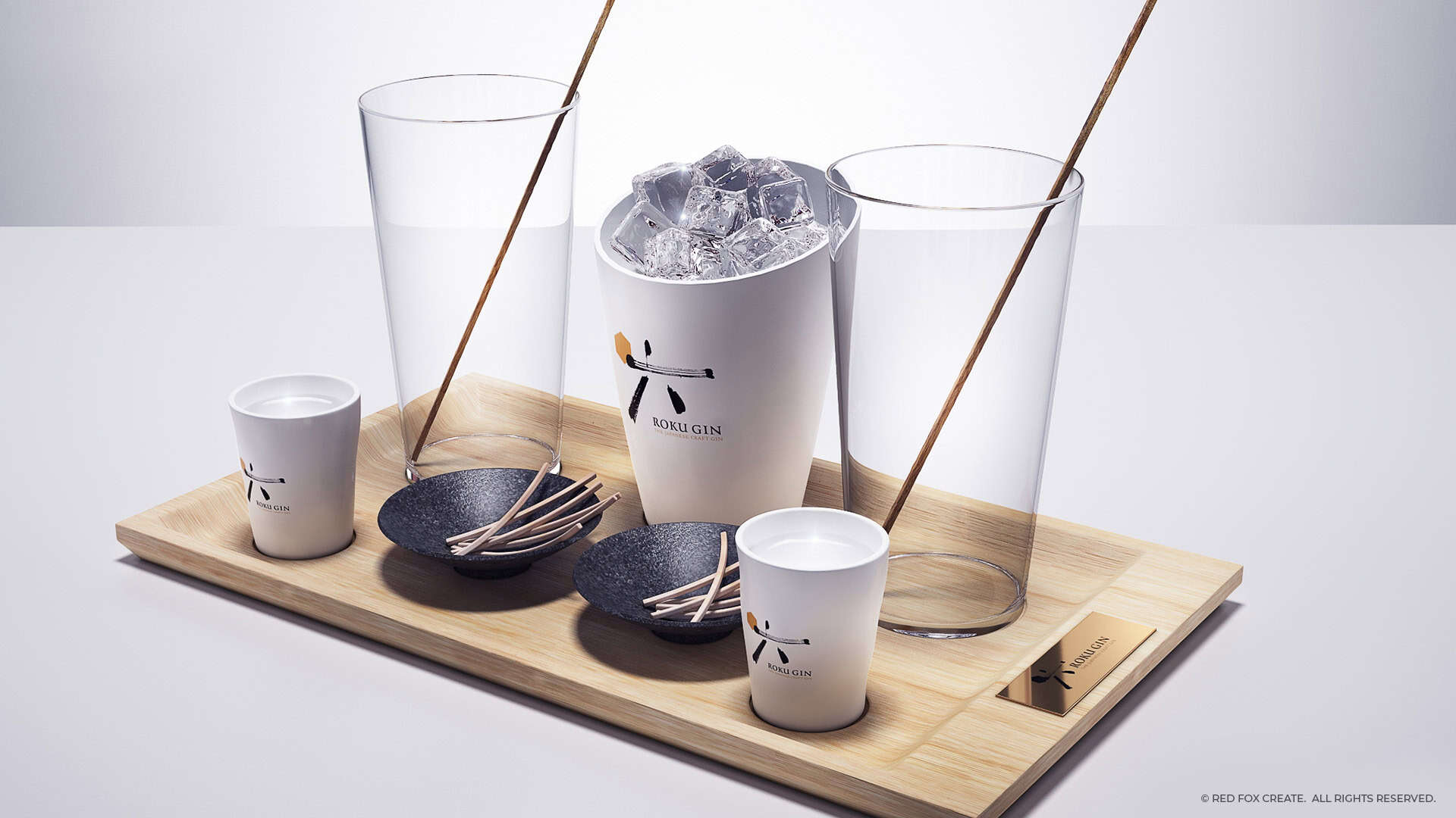 Roku Gin Perfect Serve Boat Tray