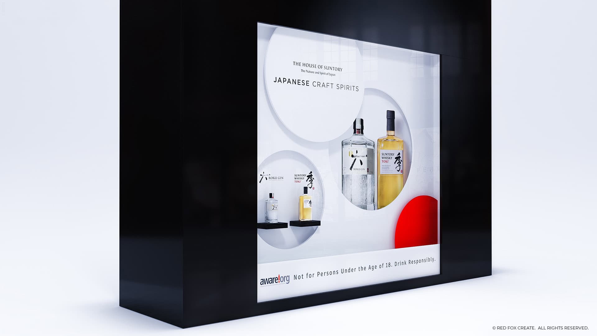House of Suntory 3D Fabricated Window Display